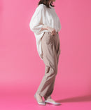 タック テーパード パンツ レディース C-FORT POINT ストレッチ 美脚 快適 伸縮 カジュアル オフィス