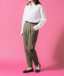 タック テーパード パンツ レディース C-FORT POINT ストレッチ 美脚 快適 伸縮 カジュアル オフィス