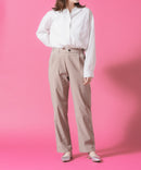 ストレート パンツ レディース C-FORT POINT 美脚 快適 伸縮 カジュアル オフィス