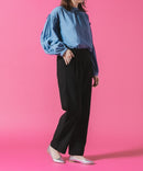 ストレート パンツ レディース C-FORT POINT 美脚 快適 伸縮 カジュアル オフィス