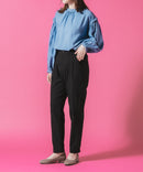 タック テーパード パンツ レディース C-FORT POINT ストレッチ 美脚 快適 伸縮 カジュアル オフィス