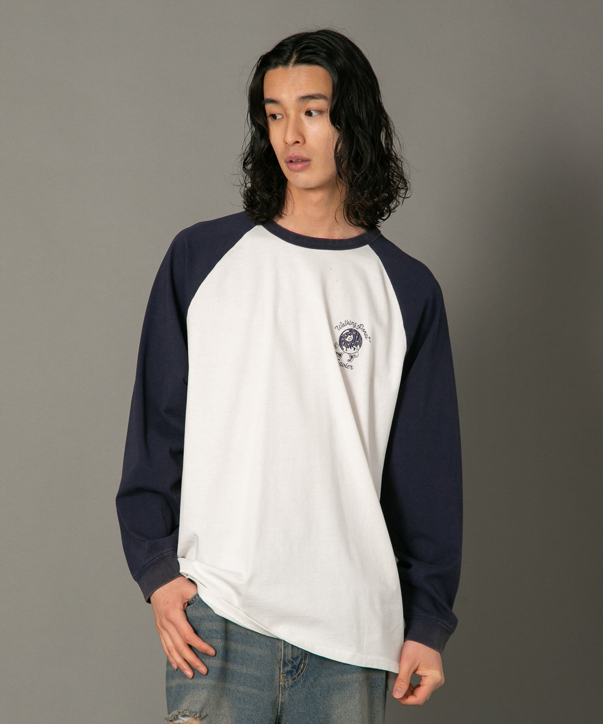 SAVIER/サビアー】ルーズ フィット ラグラン ロンT Tシャツ un SAVIER 
