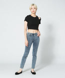 ニット デニム レギンス レディース C-FORT POINT ピタっと パンツ