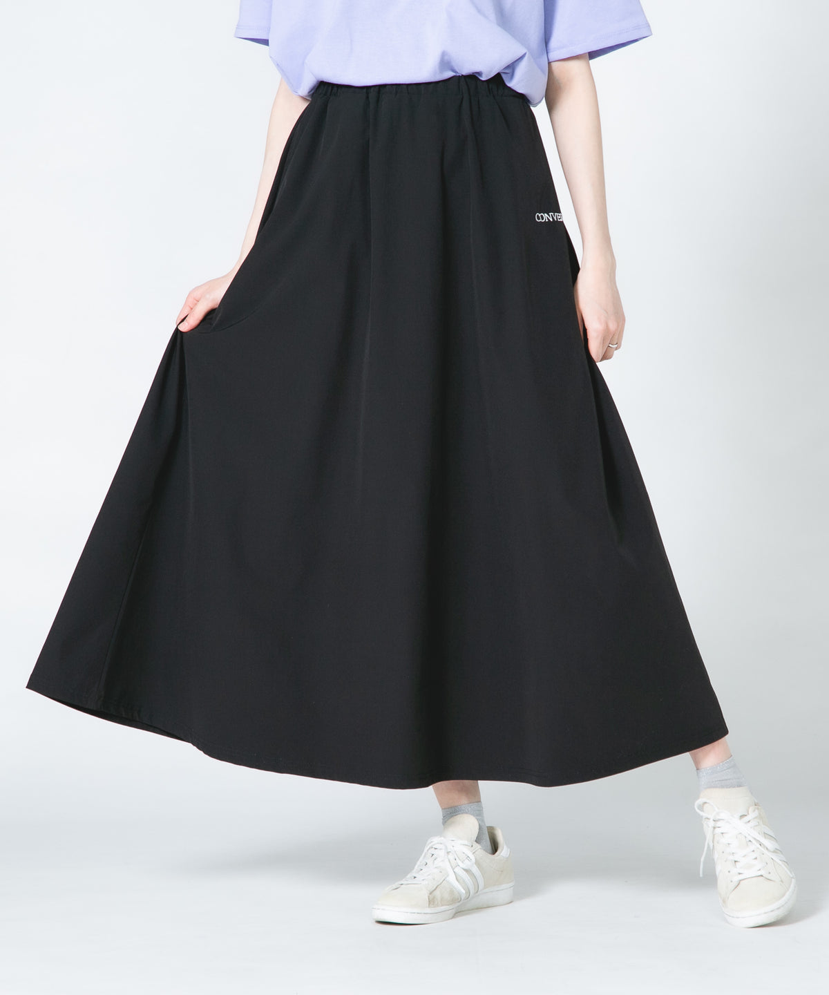 CONVERSE/コンバース】 ストレッチフレアロングスカート zo CONVERSE/コンバース】 ストレッチフレアロングスカート zo