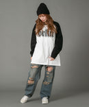 【brknhome/ブロークンホーム】グラフィック ロゴ ラグラン Tシャツ un BRKNHOME ブロークンホーム ❘ジーンズメイト公式オンラインショップ