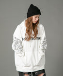 【brknhome/ブロークンホーム】袖 ボタニカル プリント プルオーバー パーカー un BRKNHOME ブロークンホーム ❘ジーンズメイト公式オンラインショップ