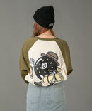 【オンラインショップ限定】ラグラン ロンT シャツ WALKING DONUT un OUTDOOR EXCHANGE アウトドアエクスチェンジ ❘ジーンズメイト公式オンラインショップ