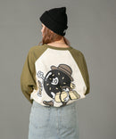 【オンラインショップ限定】ラグラン ロンT シャツ WALKING DONUT un OUTDOOR EXCHANGE アウトドアエクスチェンジ ❘ジーンズメイト公式オンラインショップ