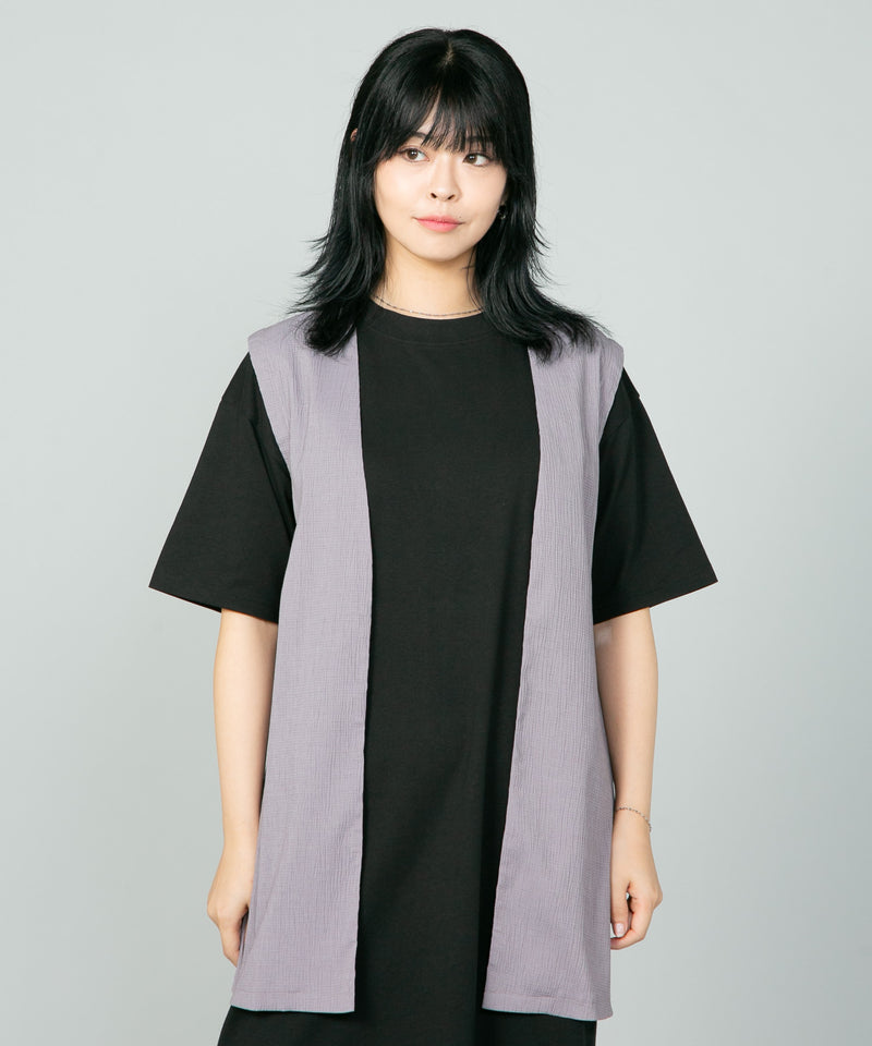 楊柳 カットソー ジレ シーフォートポイント レディース