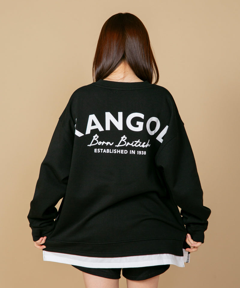 裏起毛 フェイクレイヤード バックプリント クルーネック スウェット カンゴール KANGOL