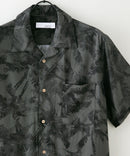 接触冷感 総柄 アロハシャツ レーヨン100％ オープンカラー 開襟 ストリート モード カジュアル 夏服  UNIIT ユニット