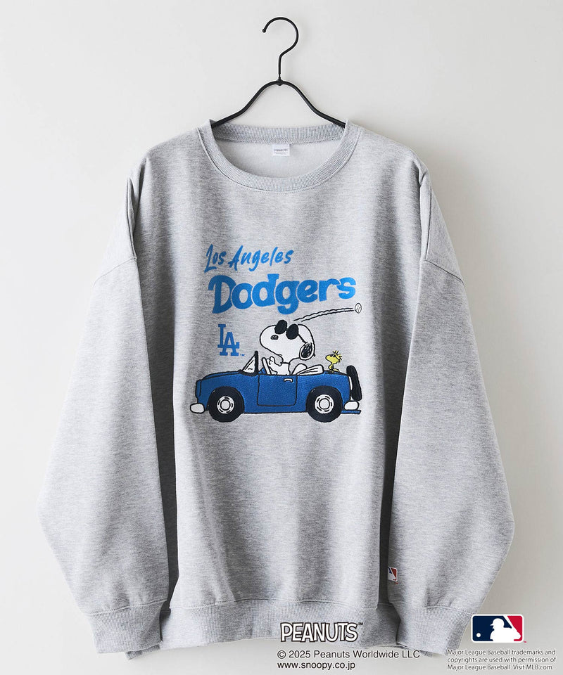 【PEANUTS×MLB】オリジナルデザイン 裏起毛トレーナー ヤンキース ドジャース カブス キャラクター