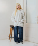 【DISNEY/ディズニー】＜ナイトメアー・ビフォア・クリスマス＞＜ディズニーヴィランズ＞ビッグシルエット 裏起毛 プルオーバーパーカー フーディー ドロップショルダー オーバーサイズ