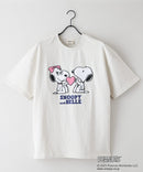 【PEANUTS /ピーナッツ】 オリジナルデザイン 刺繍 Tシャツ スヌーピー  ベル ドロップショルダー ビッグシルエット ユニセックス キャラクター