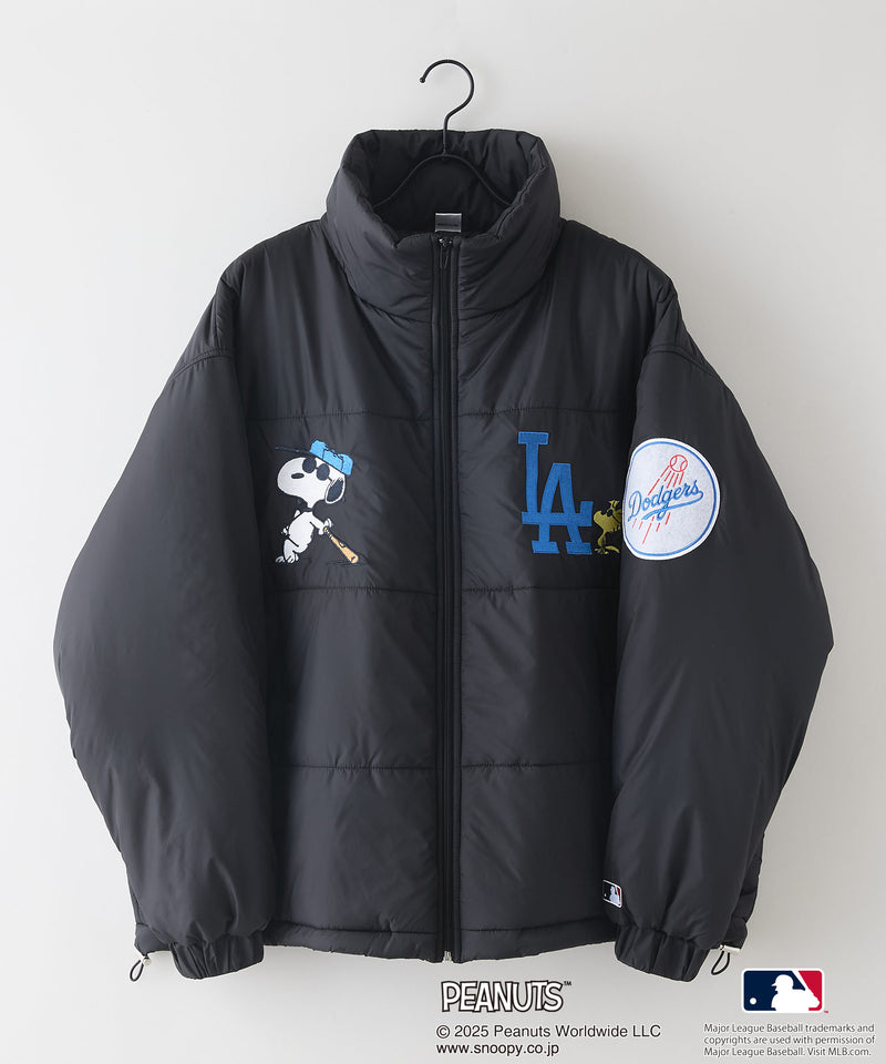 【PEANUTS×MLB】オリジナルデザイン ナイロンパファージャケット 中綿ジャケット ヤンキース ドジャース ホワイトソックス
