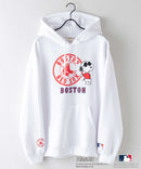 【MLB ×PEANUTS】別注コラボ 裏起毛 フーディー プルオーバー パーカー ドロップショルダー オーバーサイズ