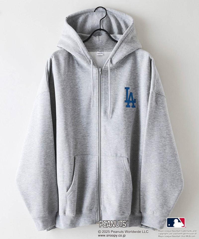 【PEANUTS×MLB】オリジナルデザイン フルジップパーカー ヤンキース ドジャース カブス キャラクター