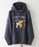 【TOM and JERRY/トムとジェリー】オリジナルデザイン 刺繍 プルオーバーパーカー フーディー ジェリー タフィー サカナ ドロップショルダー ビッグシルエット