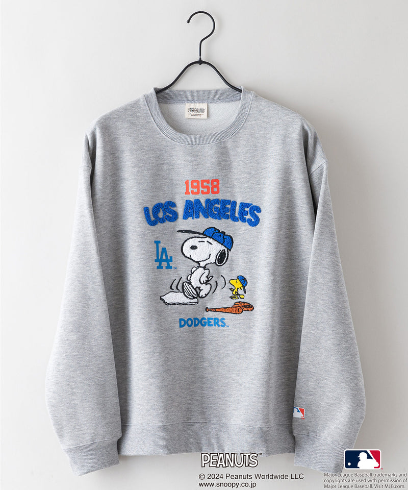 【楽天ランキング受賞】PEANUTS MLB オリジナルデザイン オリジナルデザイン 裏起毛クルーネックスウェット ヤンキース ドジャース レッドソックス