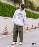 【MLB/メジャーリーグベースボール】 裏起毛 レトロロゴ クルーネックトレーナー スウェット