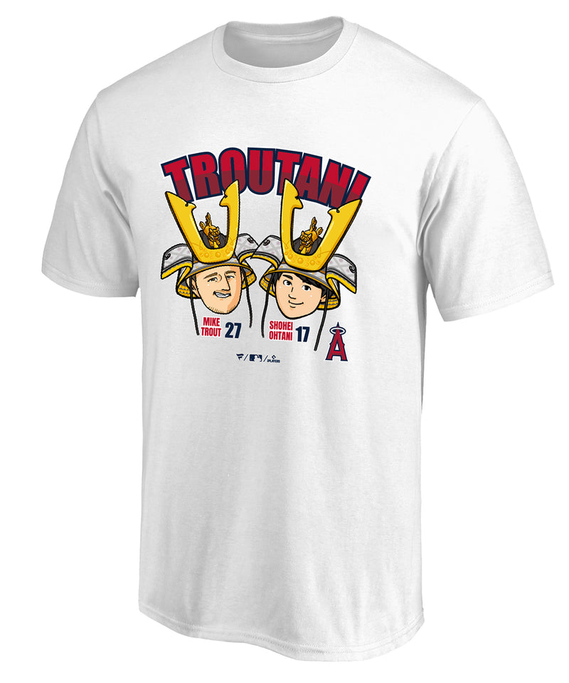 MLB 大谷翔平 マイク・トラウト トラウタニ 兜 Tシャツ   エンゼルス