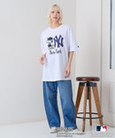 【PEANUTS×MLB】オリジナルデザインTシャツ 刺繍 ドロップショルダー ユニセックス