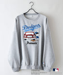 【PEANUTS/ピーナッツ】【ユニセックスデザインでリンクコーデにも◎】MLB×PEANUTS 裏起毛トレーナー 保温 キャラクター ドジャース ヤンキース パイレーツ ❘ジーンズメイト公式オンラインショップ