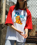 【Garfield】 ガーフィールド コラボ ラグラン Tシャツ Y2K ストリート ❘ジーンズメイト公式オンラインショップ
