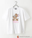 TOM AND JERRY トムとジェリー Tシャツ オリジナルデザイン ジェリー タフィー ドロップショルダー ビッグシルエット ユニセックス キャラクター ❘ジーンズメイト公式オンラインショップ