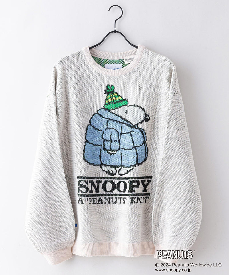 【SEQUENZ/シークエンズ】TP C/N KNIT/スヌーピー ニット クルーネック ワイドシルエット ジャガード