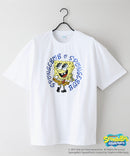 【SPONGEBOB/スポンジ・ボブ】 オリジナルデザイン 刺繍 Tシャツ ドロップショルダー ビッグシルエット ユニセックス キャラクター