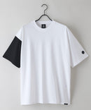 【BRKNHOME/ブロークンホーム】×【ZERO STAIN/ゼロステイン】コラボ 袖配色 クルーネック Ｔシャツzo