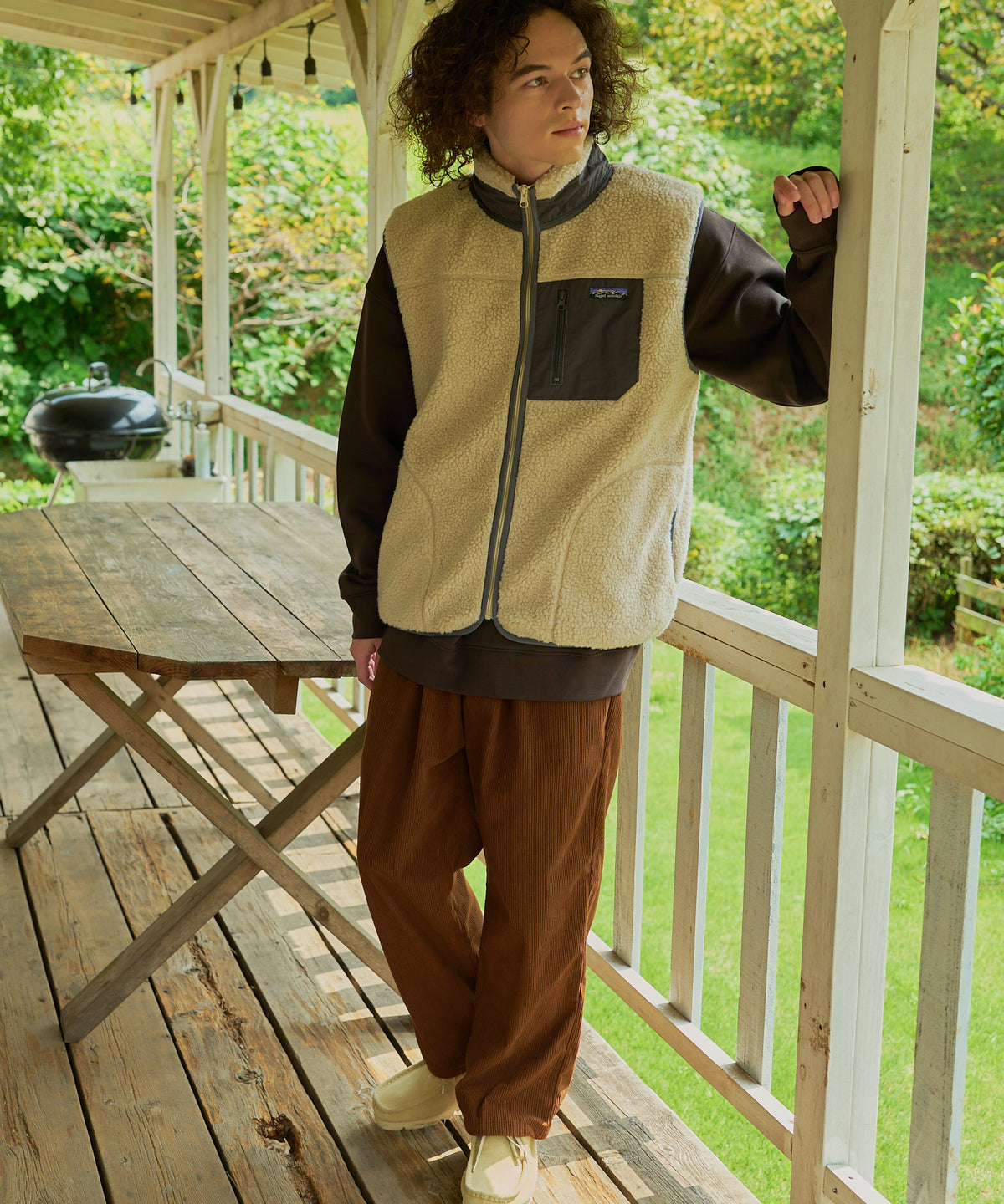 ★土日限定値下げ★45R ウール　ボア×ナイロン　ベスト 45R（フォーティファイブアール）の「ウールボア×ナイロンのベスト