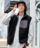 【RAGGED MOUNTAIN/ラギットマウンテン】【特殊な防風フィルムが冬の冷たい風をしっかりシャットアウト】GRAFTON 防風ボアベスト スタンドカラー 防風フィルム 防寒 タウンユース アウトドア ユニセックス