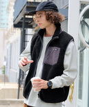 【RAGGED MOUNTAIN/ラギットマウンテン】【特殊な防風フィルムが冬の冷たい風をしっかりシャットアウト】GRAFTON 防風ボアベスト スタンドカラー 防風フィルム 防寒 タウンユース アウトドア ユニセックス