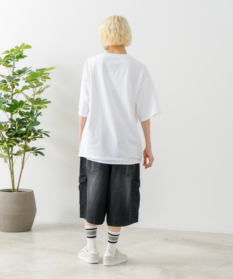 リーフプリント クルーネック T シャツ オーバーサイズ【OUTDOOR EXCHANGE/アウトドアエクスチェンジ】