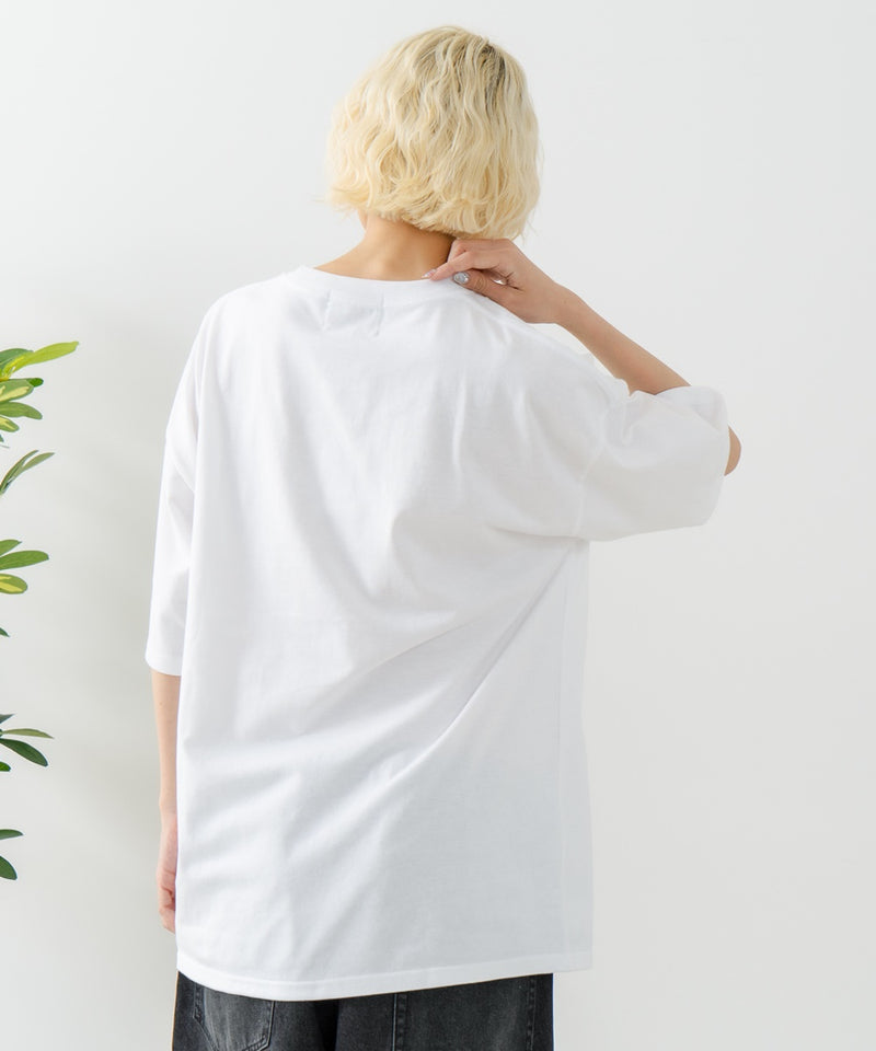 リーフプリント クルーネック T シャツ オーバーサイズ【OUTDOOR EXCHANGE/アウトドアエクスチェンジ】