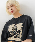 リーフプリント クルーネック T シャツ オーバーサイズ【OUTDOOR EXCHANGE/アウトドアエクスチェンジ】