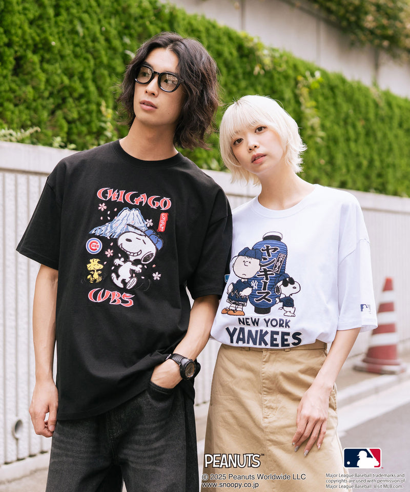 【PEANUTS×MLB】オリジナルデザイン 和柄Ｔシャツ ドジャース ヤンキース カブス スーベニア