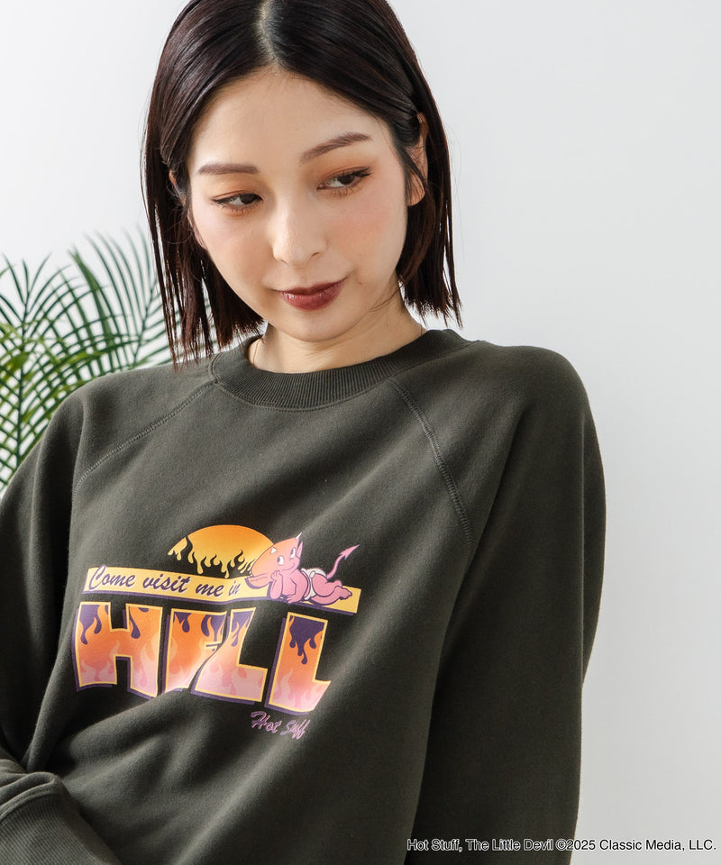 【DISCUS×HOT STUFF×Casper】キャラクタープリントスウェットトレーナー メンズ レディース ユニセックス