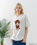 【Monchhichi/モンチッチ】【限定オリジナルデザイン】モンチッチ Tシャツ コットン100% ドロップショルダーシルエット プリント サガラ刺繍 半袖 カットソー キャラクター レトロ ユニセックス