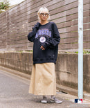 【MLB/メジャーリーグベースボール】 裏起毛 レトロロゴ クルーネックトレーナー スウェット