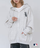 【PEANUTS/ピーナッツ】【ユニセックスデザインでリンクコーデにも◎】MLB×PEANUTS 裏起毛ジップパーカー 保温 キャラクター ドジャース ヤンキース ホワイトソックス
