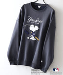 【PEANUTS/ピーナッツ】【ユニセックスデザインでリンクコーデにも◎】MLB×PEANUTS 裏起毛トレーナー 保温 キャラクター ドジャース ヤンキース パイレーツ ❘ジーンズメイト公式オンラインショップ