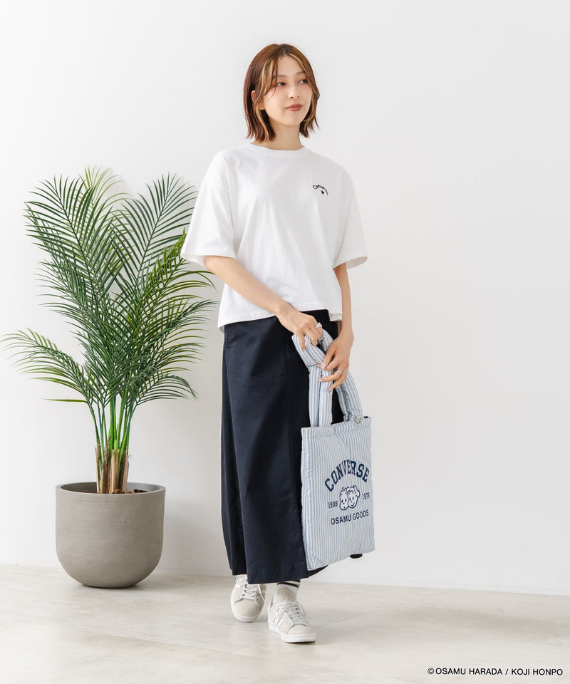 CONVERSE/コンバース】CONVERSE×OSAMUGOODS 天竺 CAT サガラ刺繍Tシャツ