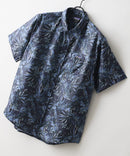 【RAGGED MOUNTAIN/ラギッドマウンテン】ライトリップル 総柄シャツ ネービー ❘ジーンズメイト公式オンラインショップ