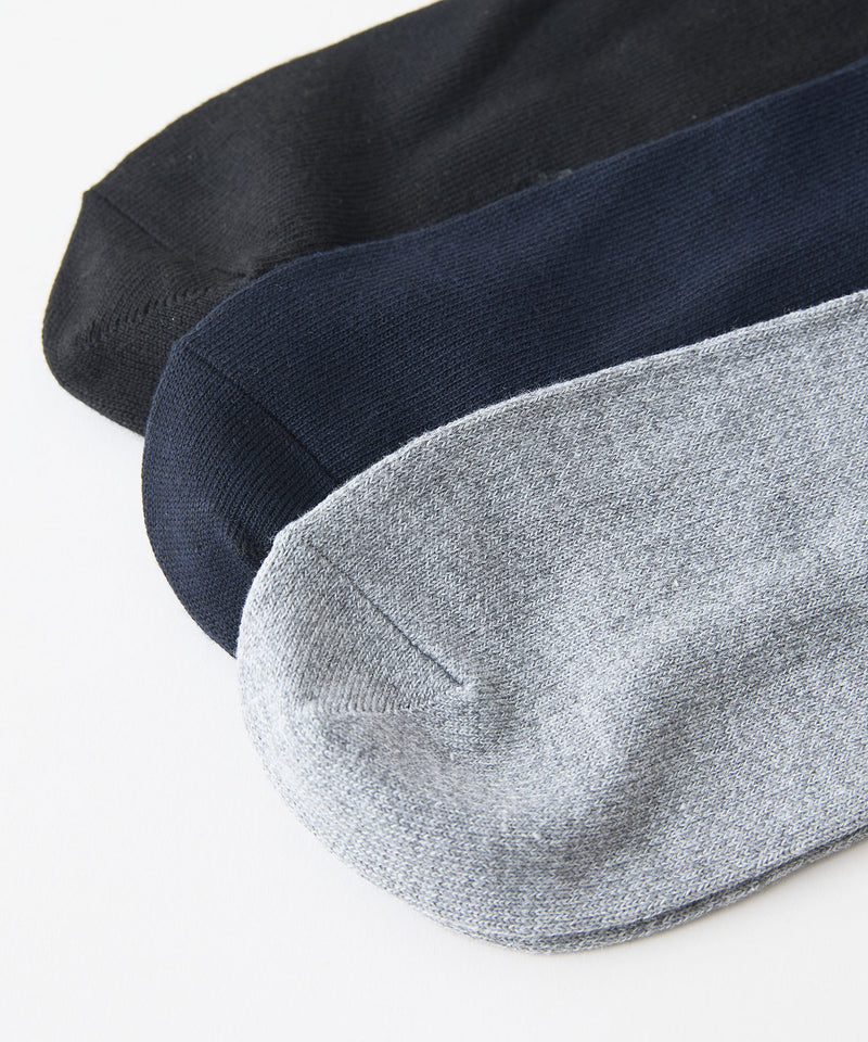 ワンポイント ロゴ刺繍 クォーター3Pソックス【U.S. POLO ASSN./ユーエスポロアッスン】