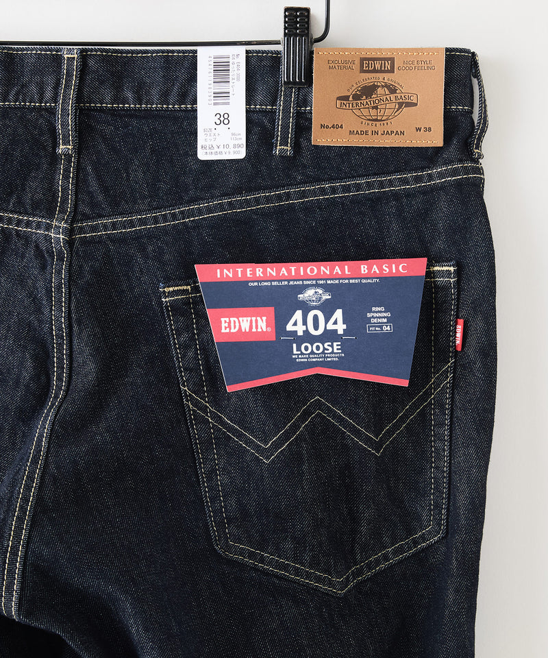 【スタイル:TYPE3000RPD】【国内正規品】 B&W Internatin EDWIN/エドウイン】404 ルーズストレート ワンウォッシュ ビッグサイズ