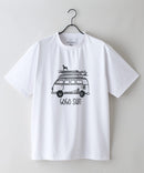 【HEAT BLOCKER/ヒートブロッカー】【まるで着る日傘！遮熱＆UVカット】コットンライク プリントTシャツ レトロサーフ 吸水速乾 アンチピリング イージーケア ユニセックス