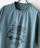【HEAT BLOCKER/ヒートブロッカー】【まるで着る日傘！遮熱＆UVカット】コットンライク プリントTシャツ レトロサーフ 吸水速乾 アンチピリング イージーケア ユニセックス